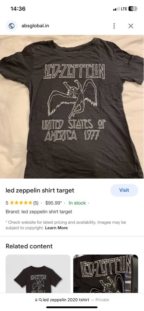 Led zeppelin shirt target hotsell