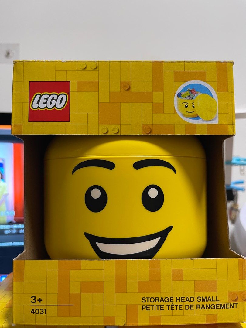 Lego storage head small boy Carousell