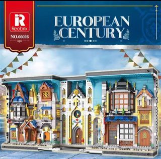 Lepin ReoBrix 66026 MOC European Medieval City Book of Market with Lights Bricks (2922pcs)