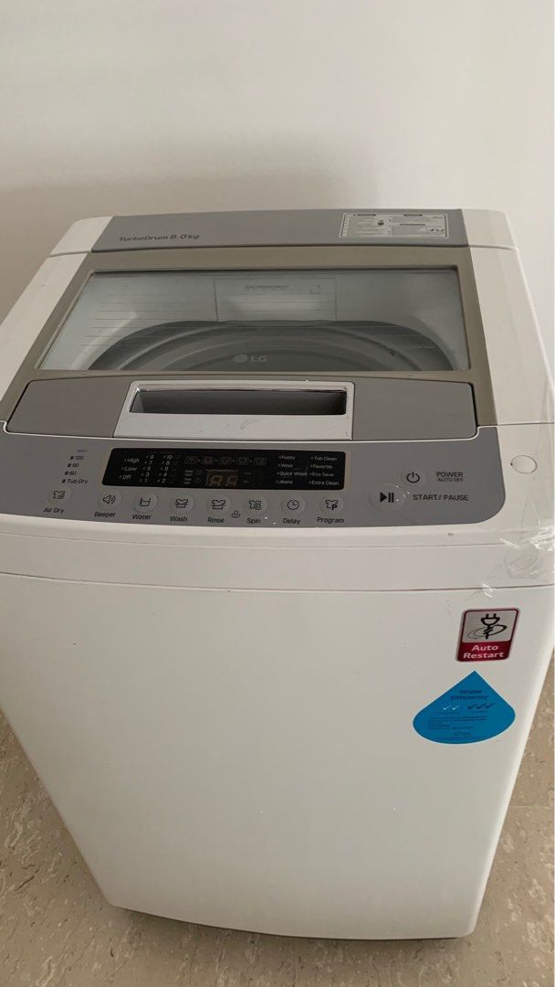 LG top load Turbo Drum 8Kg, TV & Home Appliances, Washing Machines