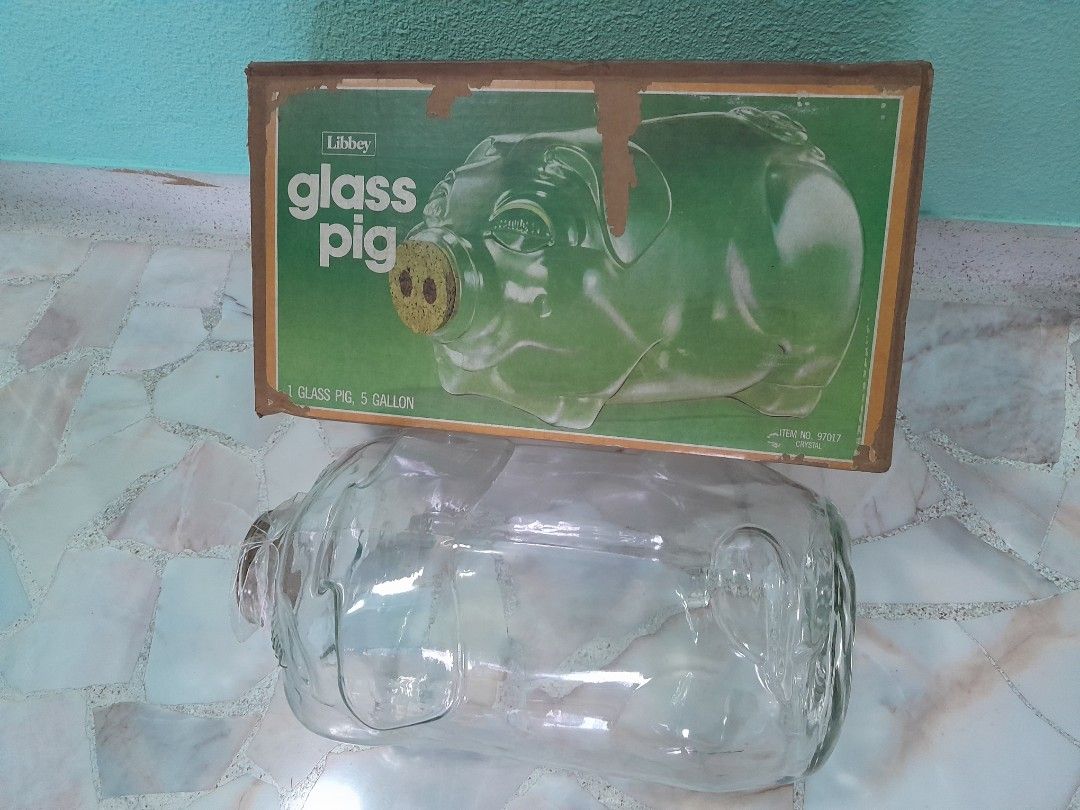 Libbey Giant Glass Pig 5 gallon, Hobbies & Toys, Toys & Games on Carousell