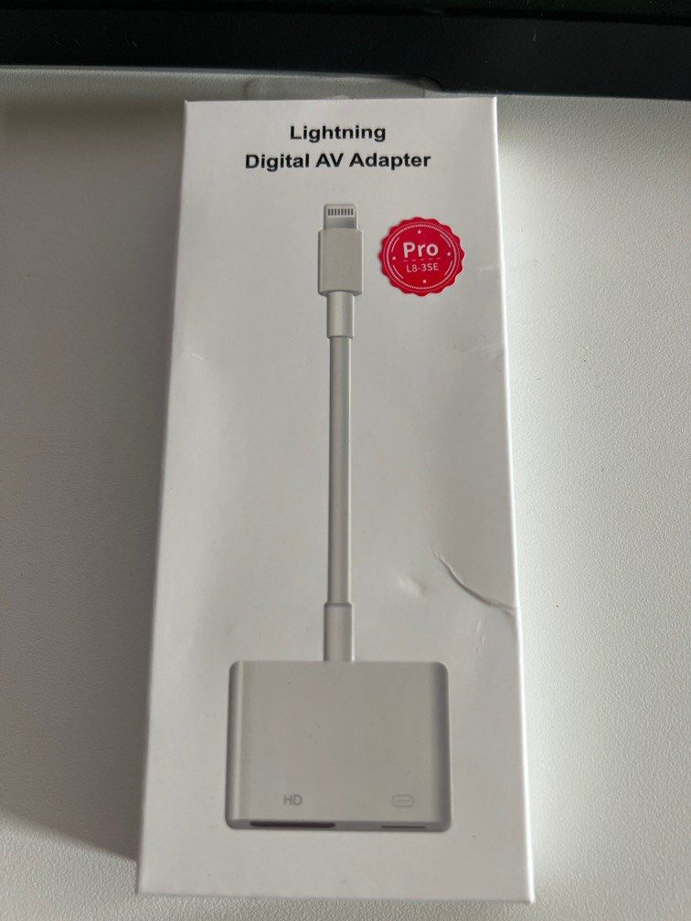 Lightning to hdmi adapter with power, Computers & Tech, Parts