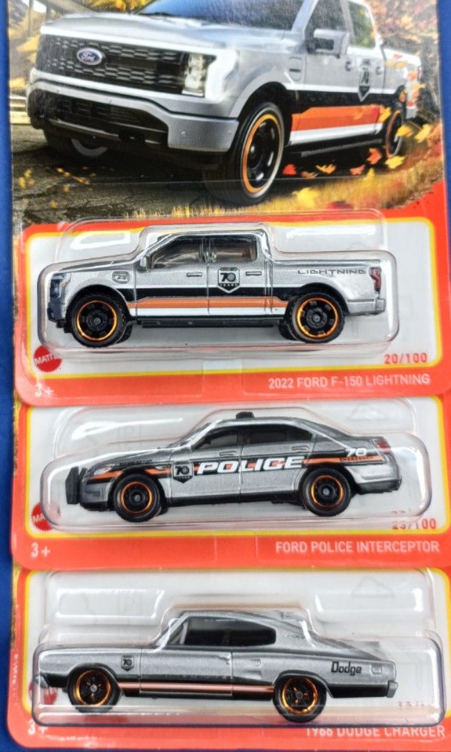 Special edition Matchbox 70th anniversary Ford Lightning Dodge