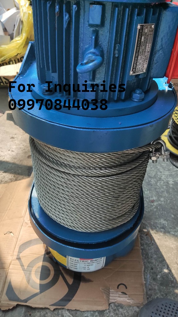 Long Electric Winch with Wire Rope, Commercial & Industrial, Industrial ...
