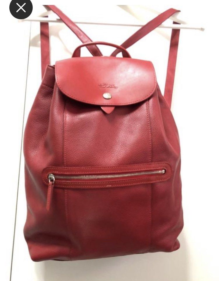 Longchamp Le Foulonne Leather Backpack - Red Longchamp | Bags | Longchamp Leather Le Foulonne Backpack  main image 2