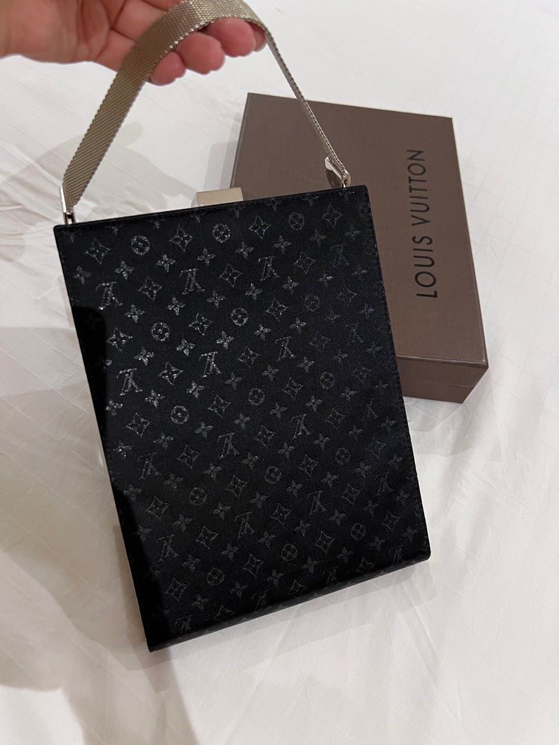 Louis Vuitton Louis Vuitton Ange PM Black Satin Monogram Evening Bag