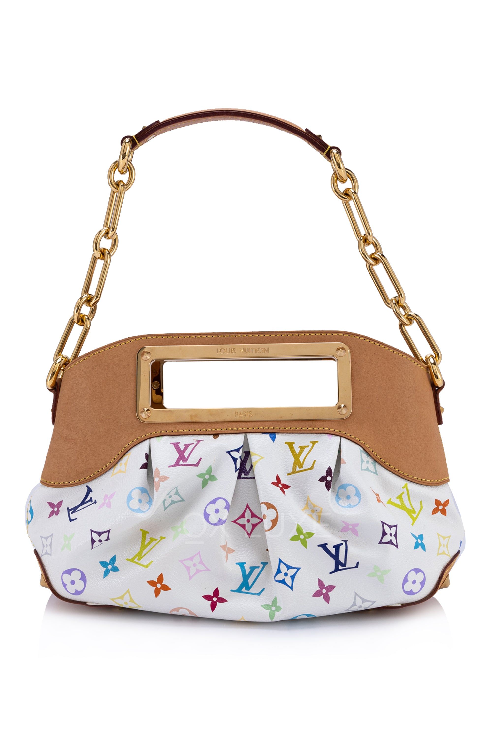 LOUIS VUITTON Multicolor Chain Judy PM Shoulder Bag White M40257