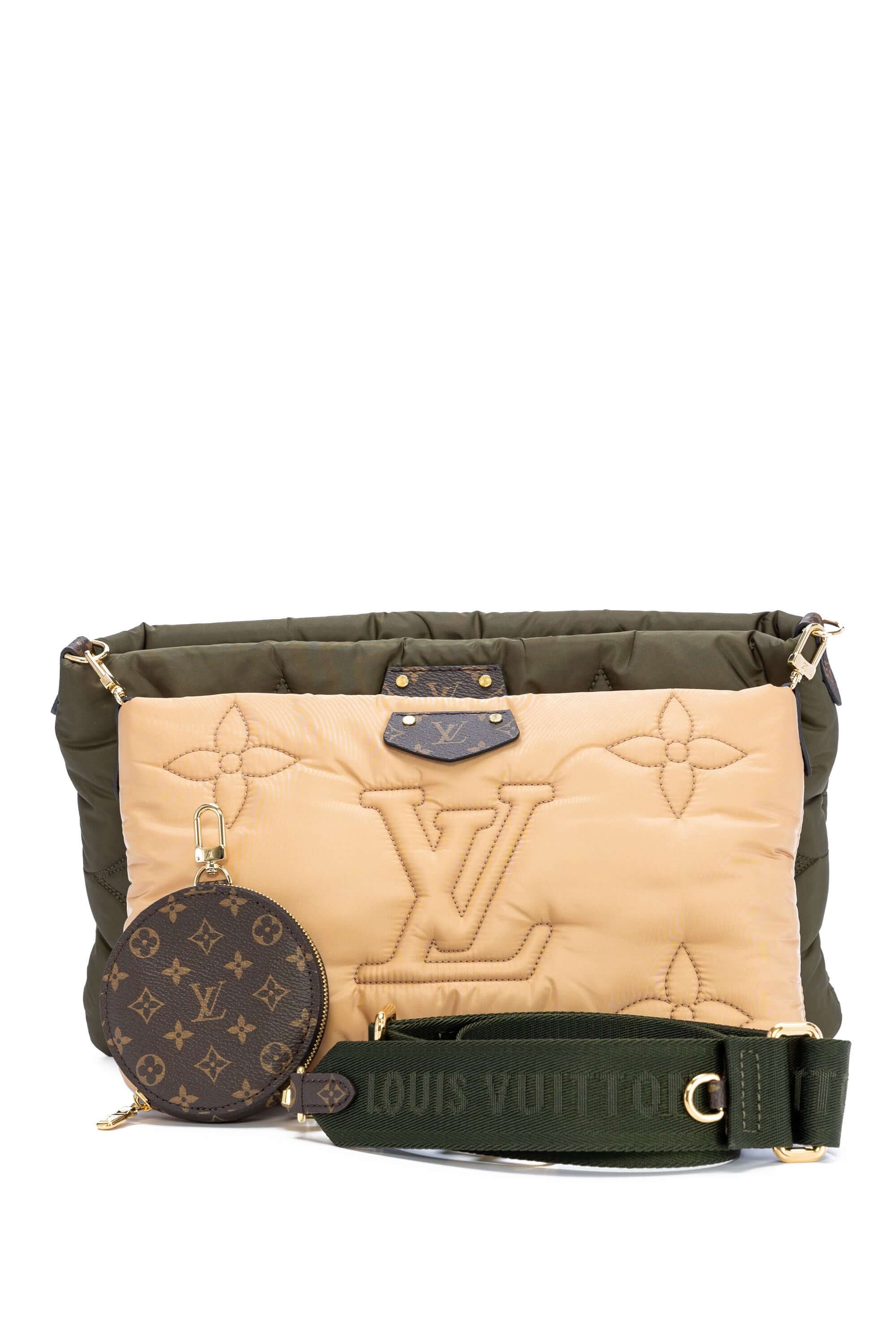 Louis Vuitton Multi Pochette Accessoires Crossbody Maxi Khaki and Green  Nylon