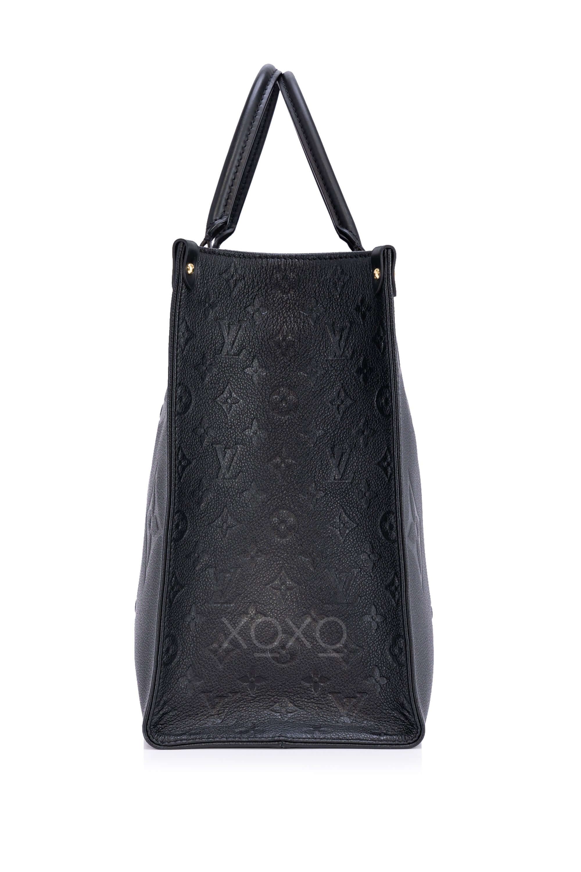 Louis Vuitton Onthego GM Monogram Empreinte Tote Bag Black For Women 41cm LV  M44925