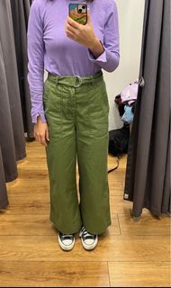 Lowrys fram 日本女軍綠色寬褲