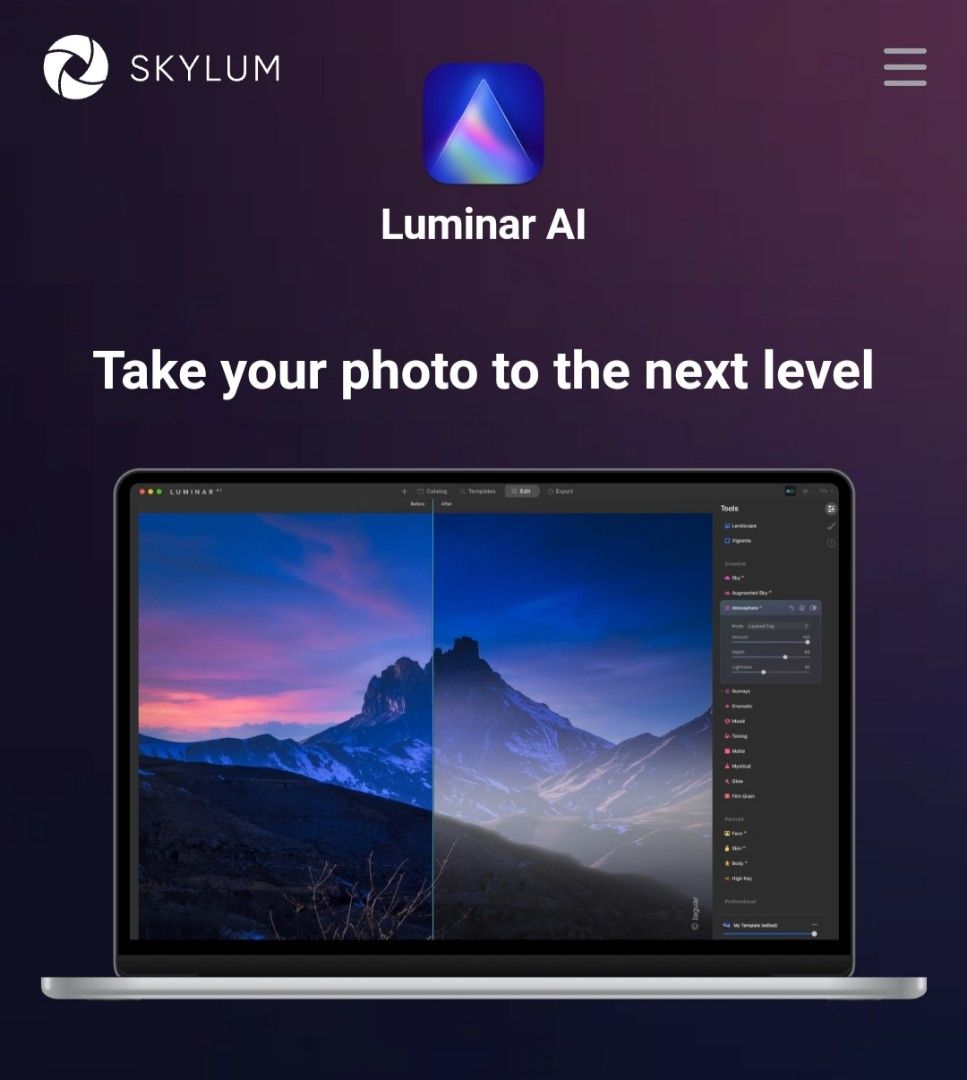 AI 執相』 Luminar AI 官方正版序號可以懶到極限！！, 電腦＆科技, 電腦周邊及配件, 電腦軟件- Carousell