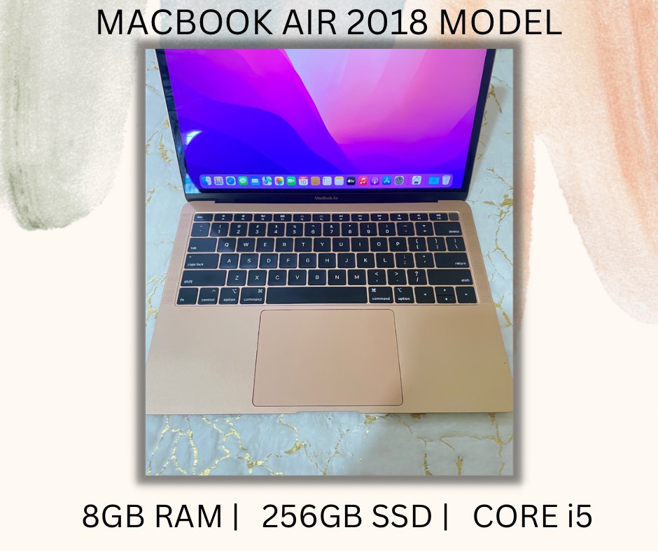 MACBOOK AIR GOLD 2018 MODEL 8GB RAM 128GB SSD, Computers & Tech