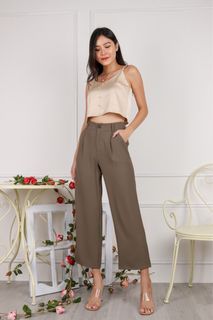 MGP Label Tobias Straight Leg Pants in Coffee
