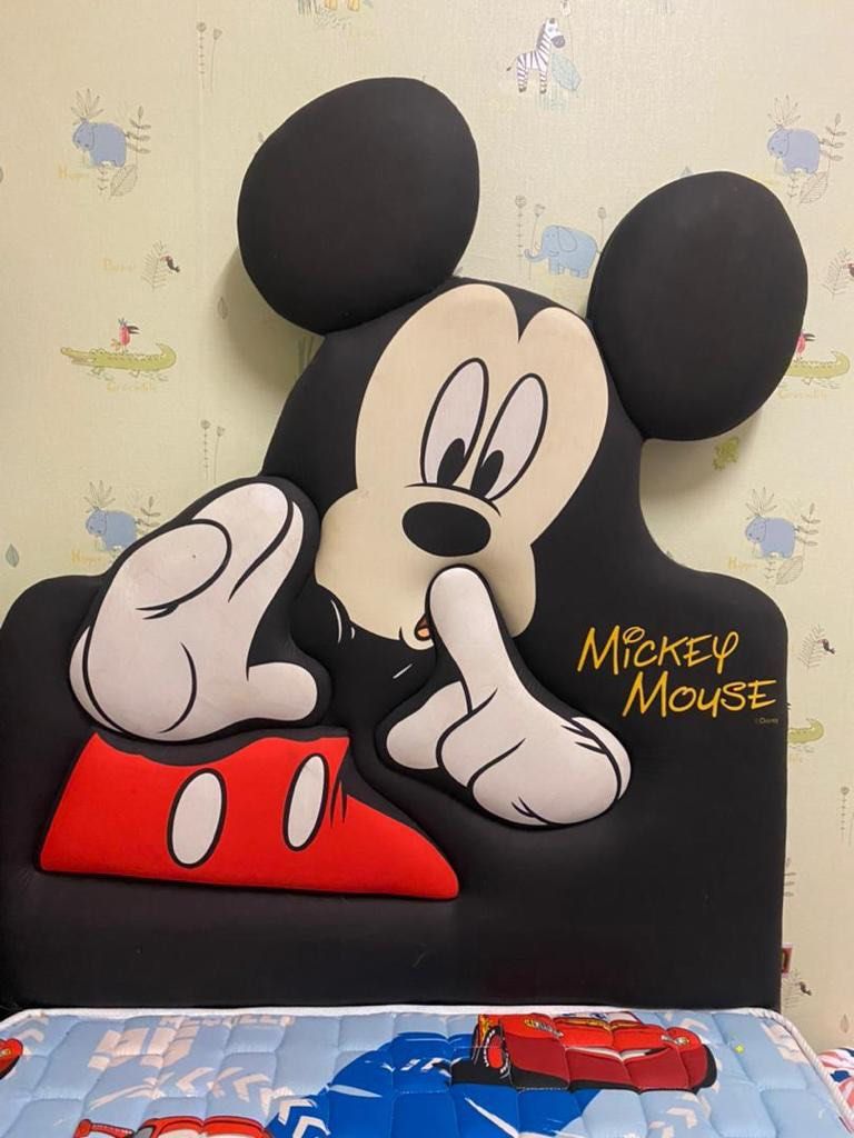 Mickey Mouse Disney Pixar (bed frame + matress), Furniture & Home Living, Furniture, Bed Frames