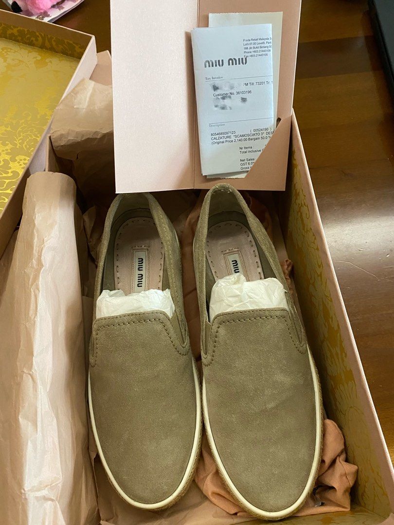 miu miu slip on