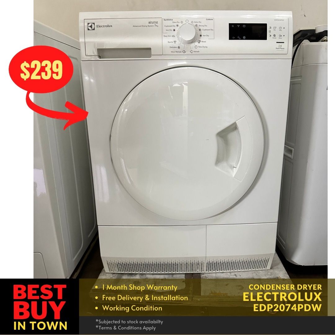 MUST BUY! Electrolux 7KG Condenser Dryer EDP2074PDW5, TV & Home