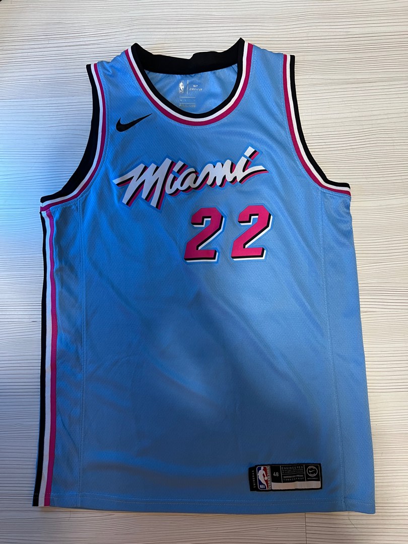 Men's Miami Heat Jimmy Butler #22 Blue&Pink 20/21 Swingman Jersey - City  Edition