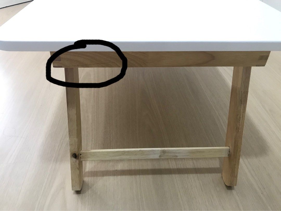 NEW Japanese Foldable Wooden Table 50 x 80 x 30, Furniture & Home