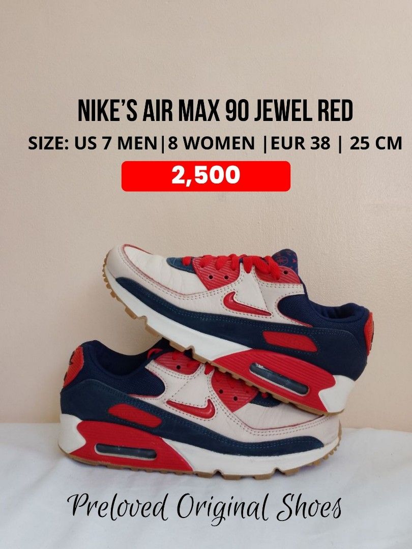Nike Air Max 90 Jewel Red Size 7 Men 8 Women Men s Fashion