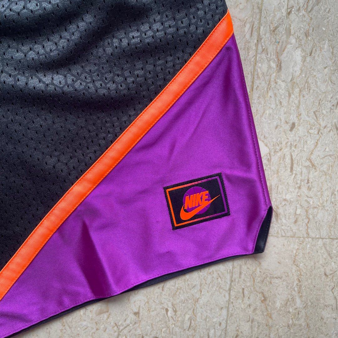 Nike basketball shorts black purple drifit, Men's Fashion, Bottoms
