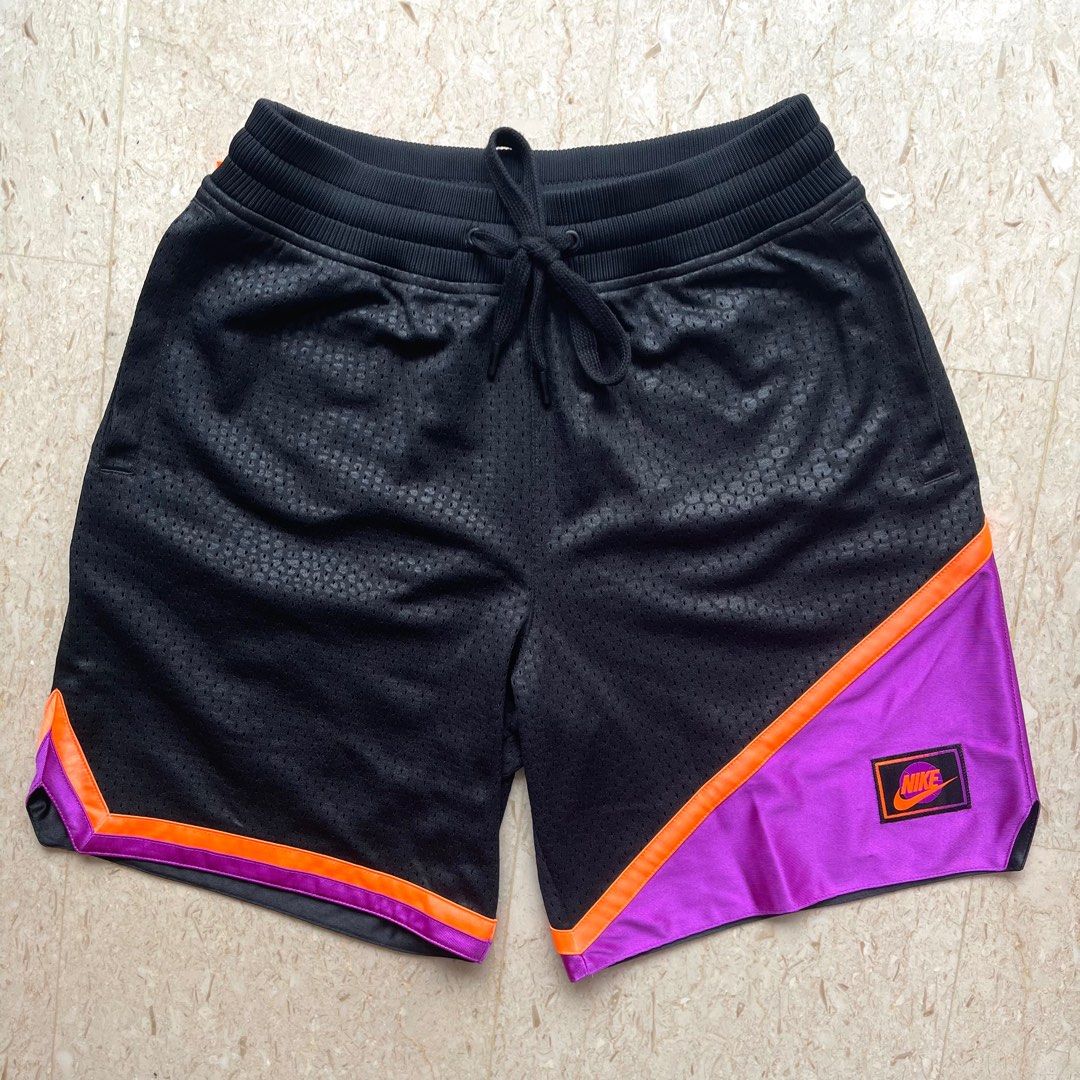 Nike basketball shorts black purple dri-fit, Men's Fashion