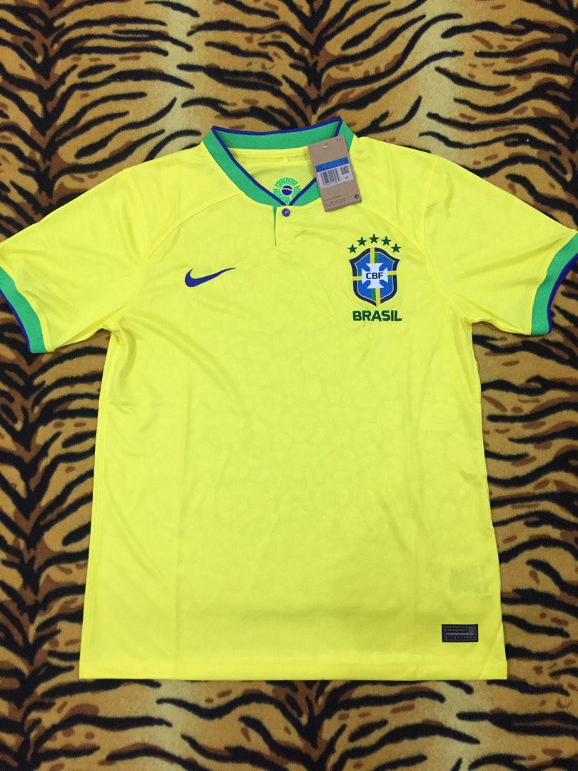 Nike Brazil Football Jersey Home 2022, Men's Fashion, Tops & Sets