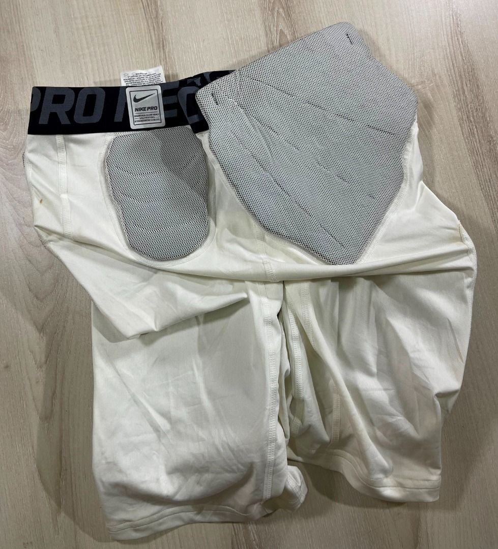 Nike Pro Hyperstrong White Padded Compression Girdle CA Used