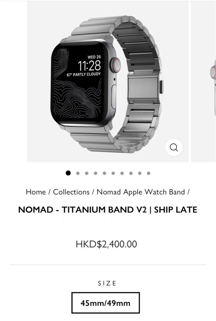 直営店舗 ☆Apple Watch用☆NOMAD Titanium Band未使用☆ namaste