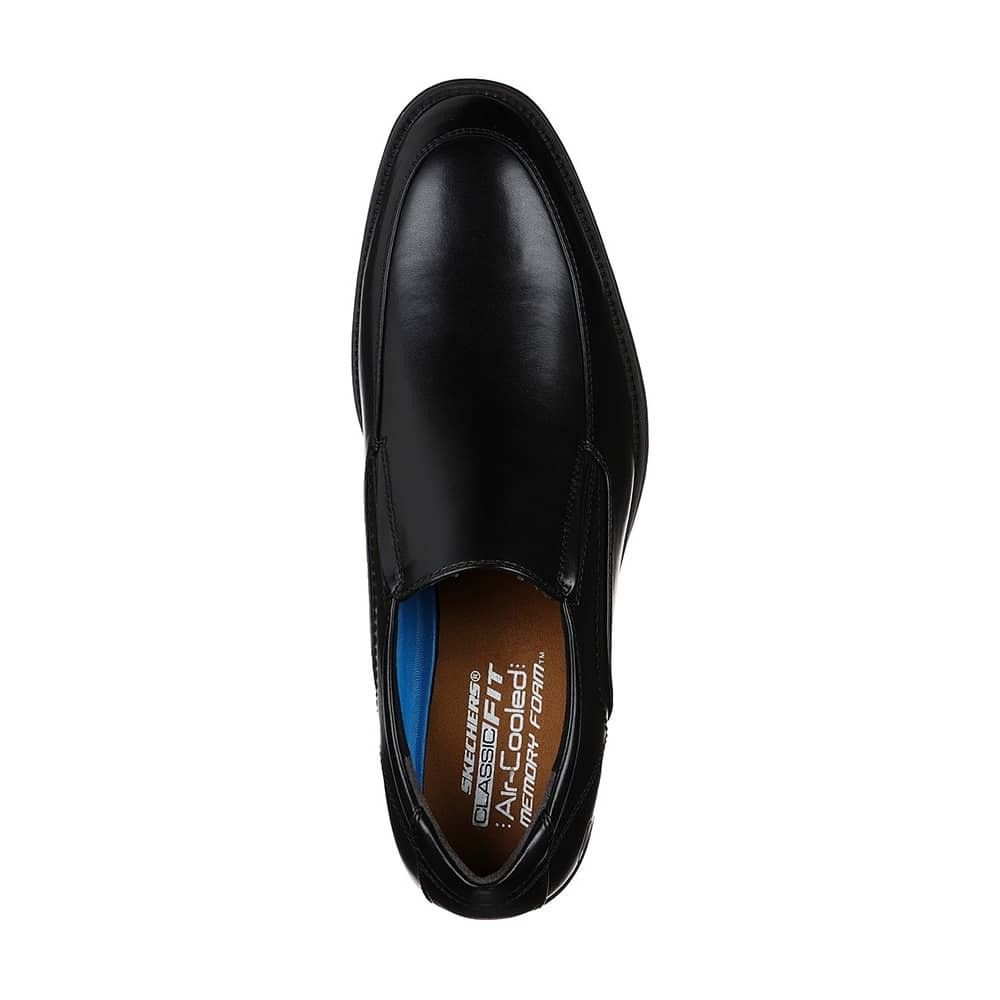 Skechers black office sales shoes