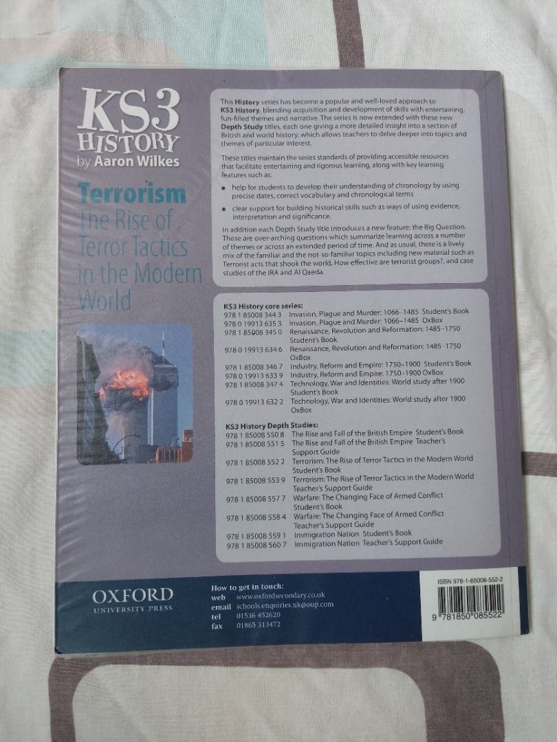 Oxford KS3 History Terrorism depth study by Aaron Wilkes, Hobbies