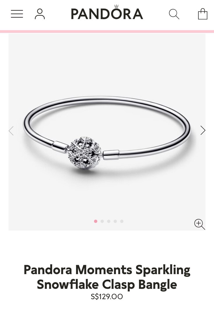 Pandora store snowflake bangle