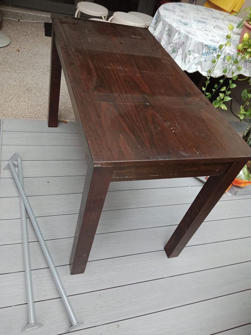 Picket & Rail Study Table, Furniture & Home Living, Furniture, Tables