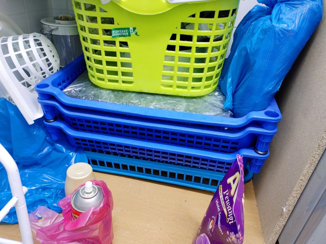 Plastic shelves, rak plastik, Furniture & Home Living, Furniture