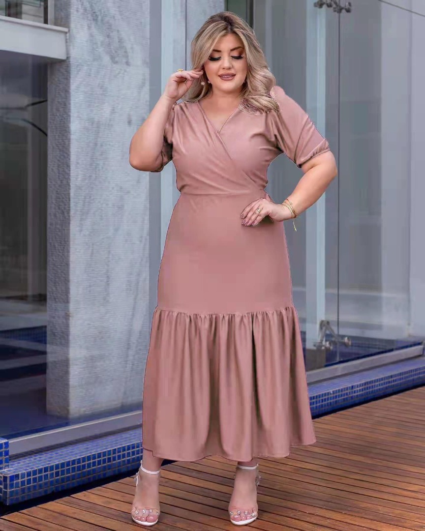 plus size old rose gown