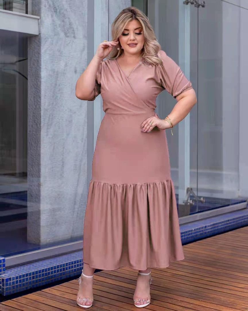 Old rose dress for chubby cheap
