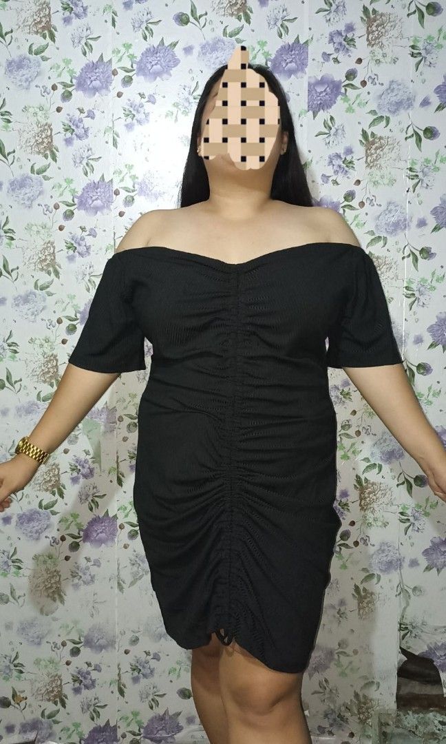 Plus Size Sexy Dress (2xl) (Category: Dresses) located in Pasig City. Submitted by chillax25 (Listing ID 1203057370, Image 2). Description: Perfectly fit for 1xl to 2xl since garterized sya. Yung garter sa gitna is Adjustable Hindi mainit ang tela Can be used for formal events and sexy tignan :) Brand new Shein Brand With ramdon freebies each item Buy worth of 1k free SF Payment is Via Gcash Shipment thru Gogo Express.