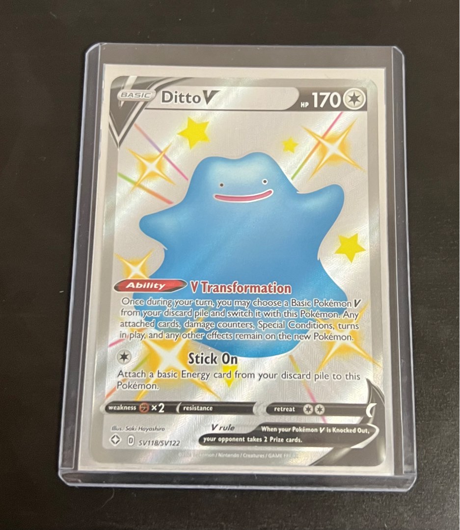 Card Pokémon Ditto V Shiny Original Copag Raro
