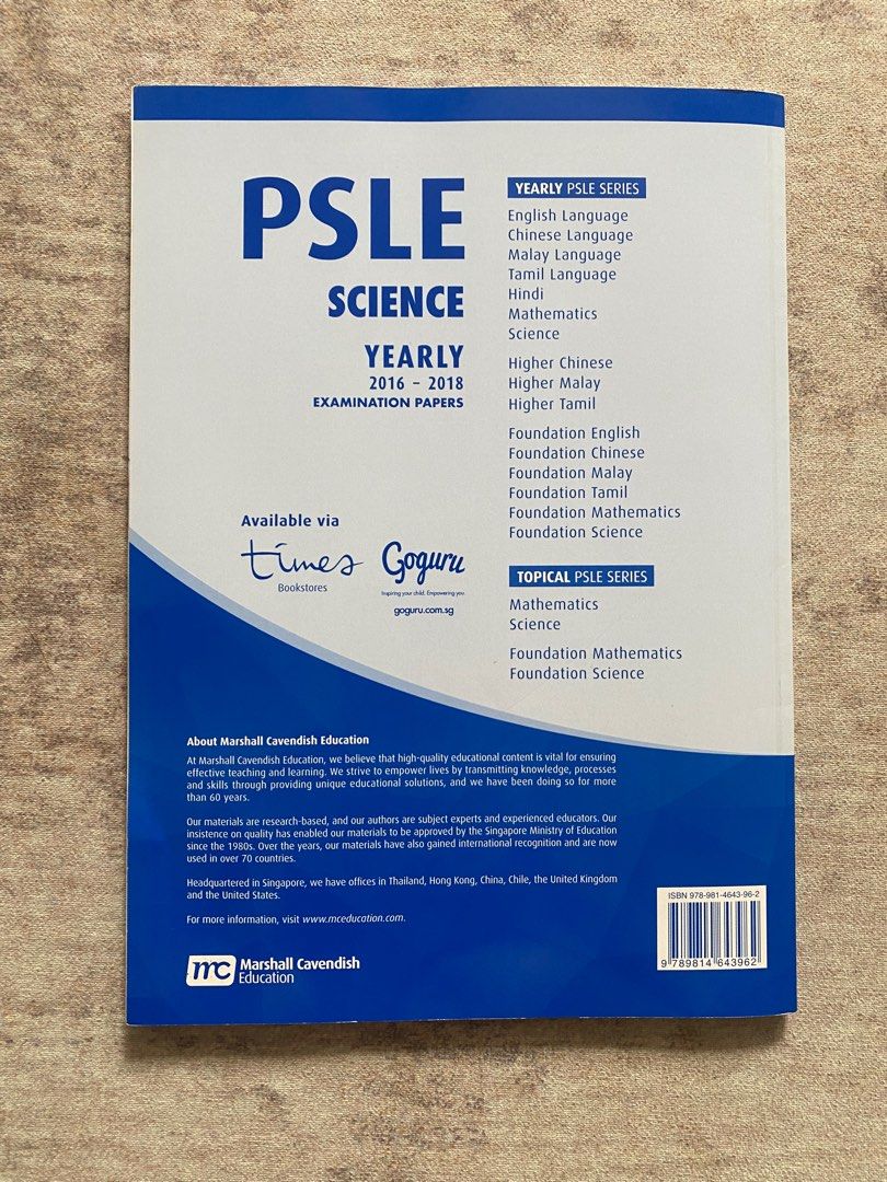 PSLE Science Exam Paper 2016~2018, Hobbies & Toys, Books & Magazines ...