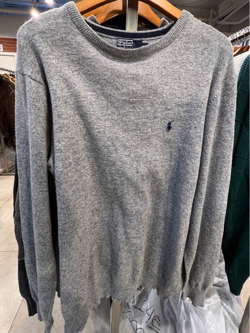 Ralph lauren grey best sale sweater