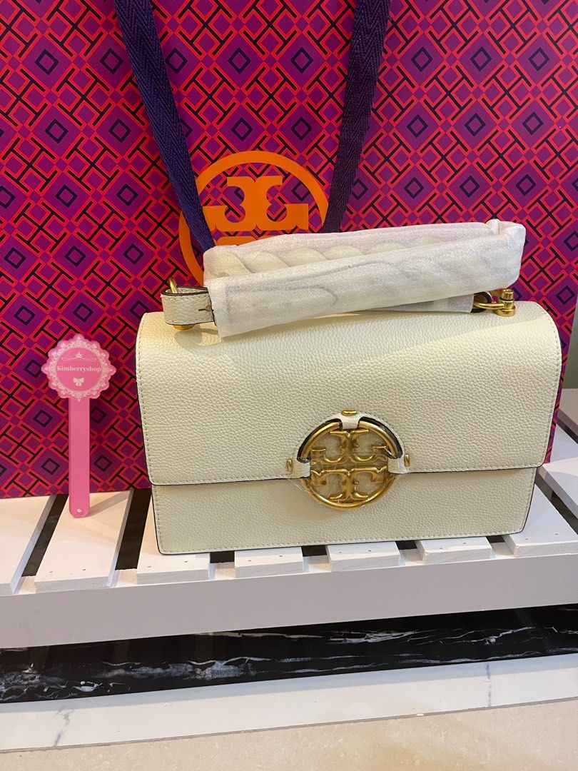 READY STOCK AUTHENTIC TORY BURCH MILLER CROSSBODY SLING HANDBAG IN WHITE  cream white, Luxury, Bags & Wallets on Carousell