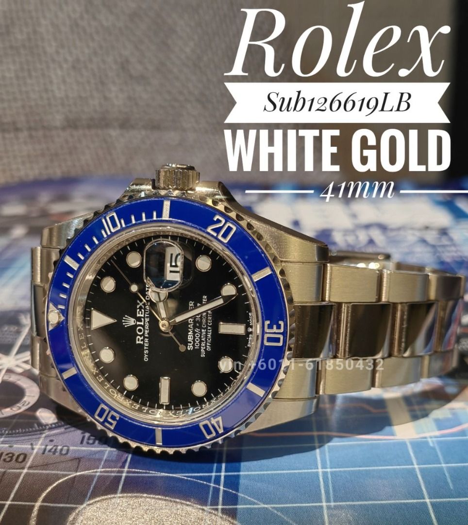 Rolex Submariner 126619LB White Gold 41mm Full Set 2022 year