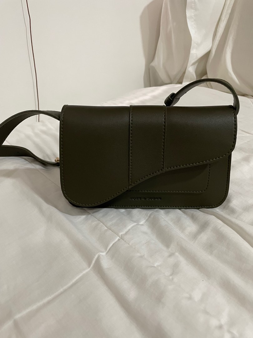 Rory & Sloan Multi-Way Belt Bag in Cavill - Moss, Women's Fashion, Bags ...