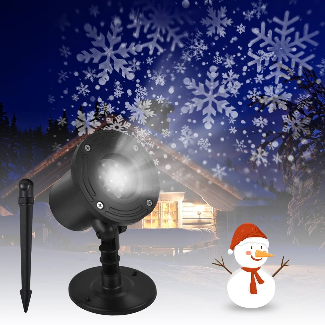 RUNACC LED Snowflake Projector Light, Furniture & Home Living, Lighting ...