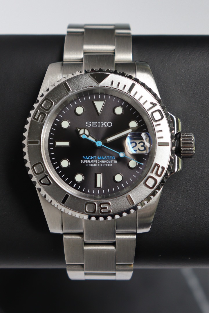Seiko Mod Silver Yacht-Master Custom Watch: Submariner/GMT Automatic Men's  Formal Wear Metal Dress Dive Watch, Men's Fashion, Watches & Accessories,  Watches on Carousell