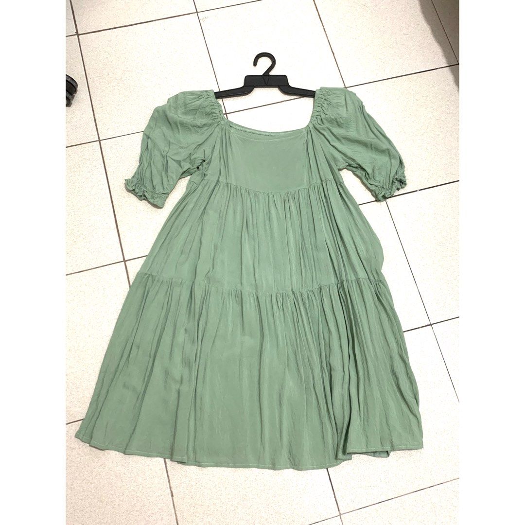 Shein Sage Green Dress, Women's Fashion, Dresses & Sets, Dresses on