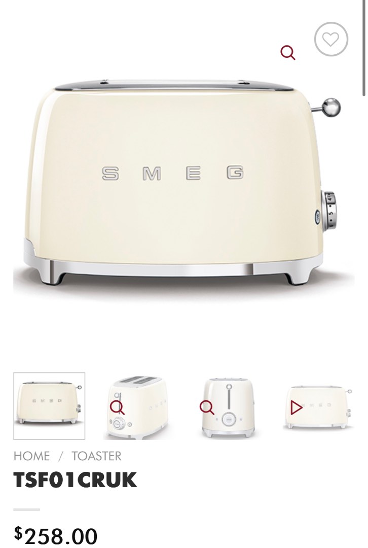 Smeg toaster (cream), TV & Home Appliances, Kitchen Appliances, Ovens