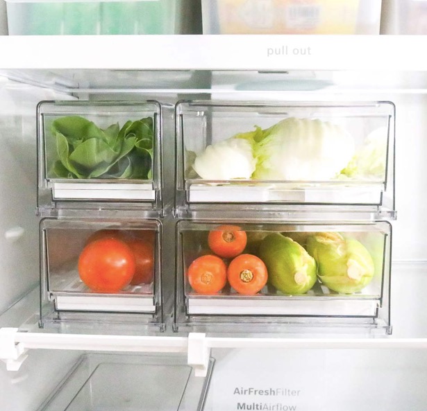 Stackable Fridge Storage Drawers (With Drainer), Furniture & Home