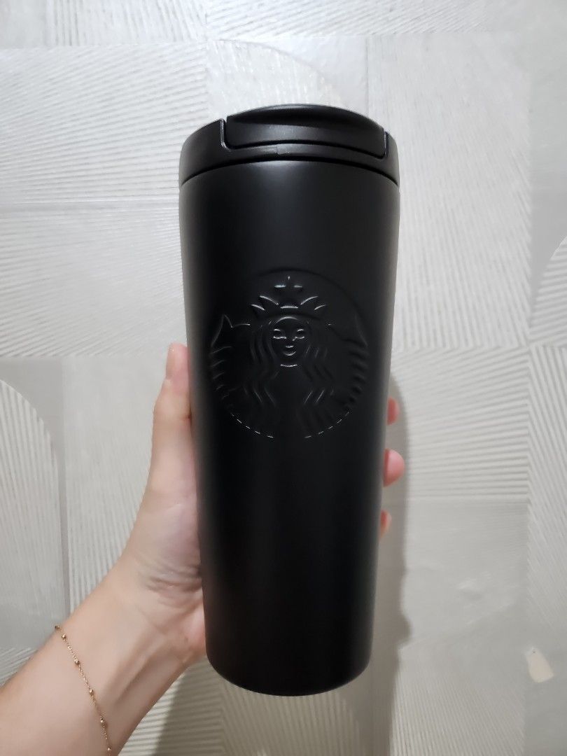 Starbucks Tumbler Black Hitam (Baru dengan Box), Kitchen & Appliances di Carousell