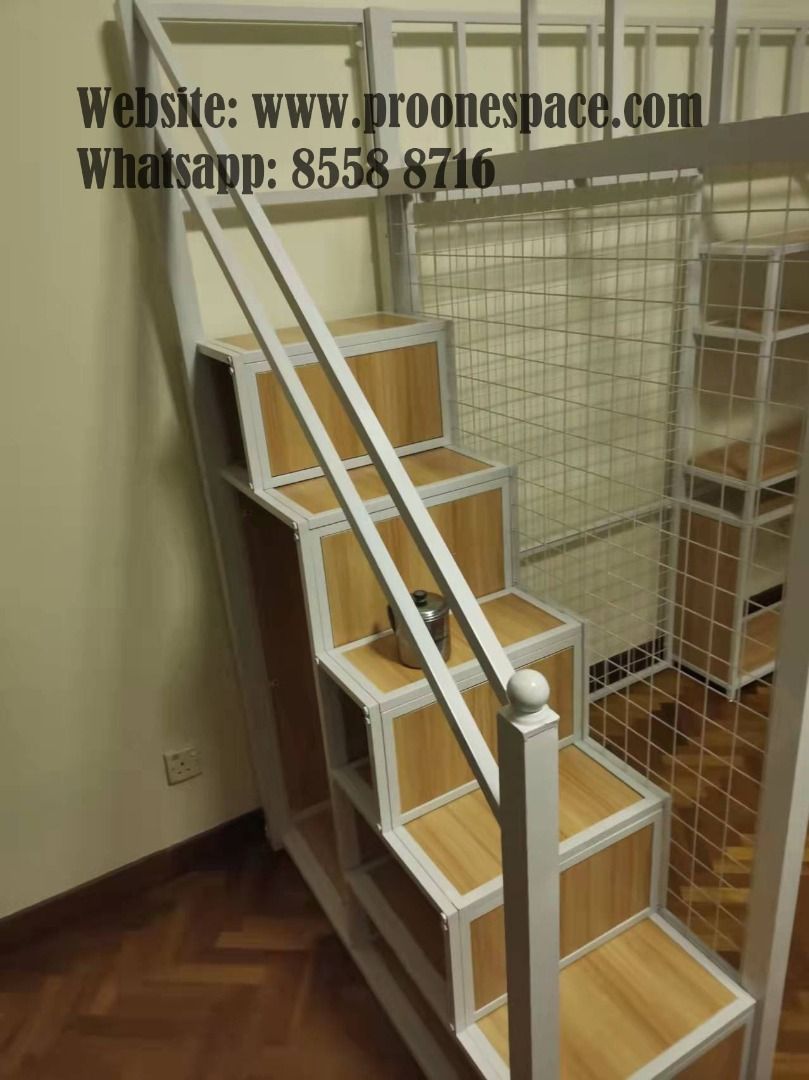 Steel loft bed customization, Furniture & Home Living, Furniture, Bed