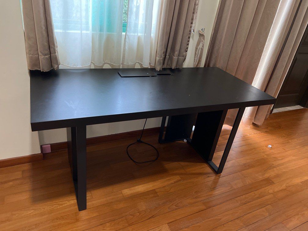 Study table with build in plug, Furniture & Home Living, Furniture